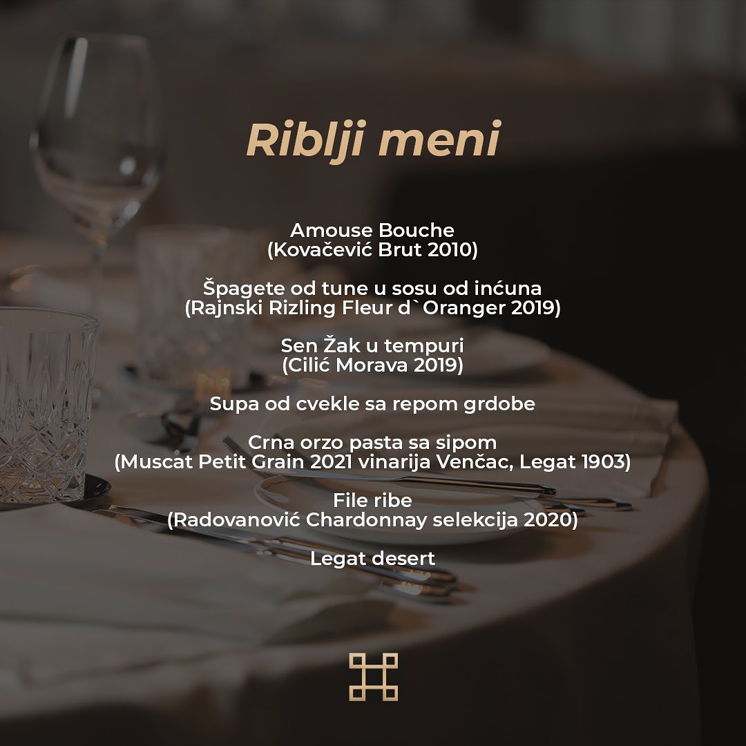 Belgrade wine week 2022 Restoran Legat 1903